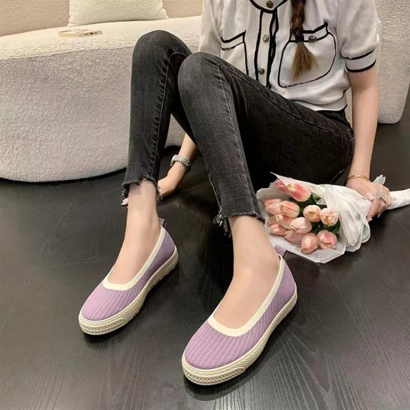 Dámské letní boty rybářky s kulatou špičkou a mělkým výstřihem, na silné podrážce, pohodlné, prodyšné, nazouvací, ležérní boty