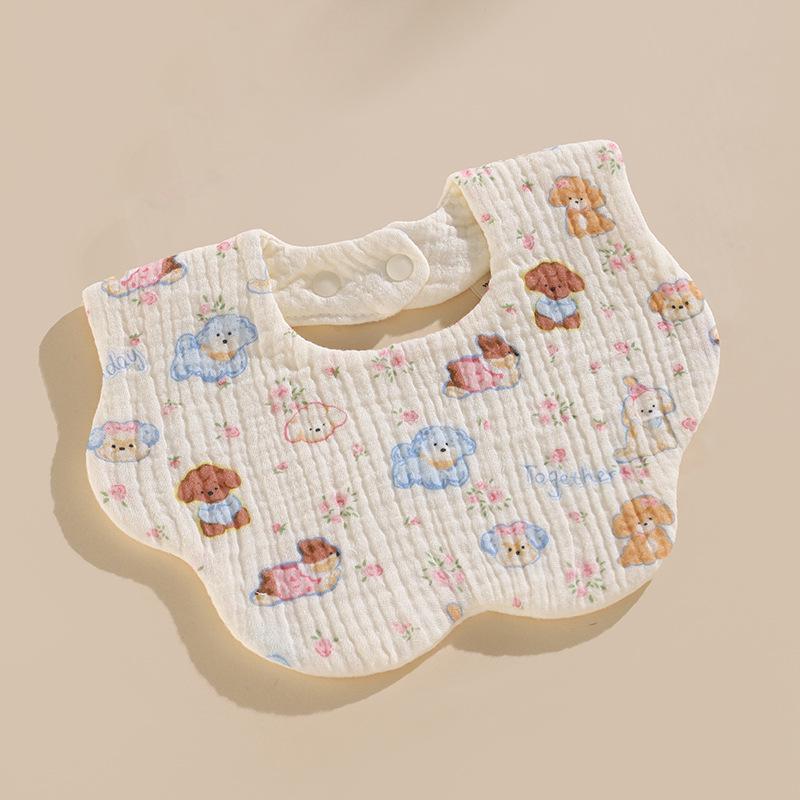 Six-Layer Cotton Petal Bib for Newborns, Boys & Girls - Thin, Soft & Absorbent