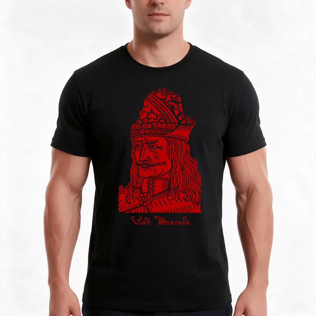 Vlad Dracula Tepes Der Pfähler Vampir T-Shirt Sommer Lässig Baumwolle T-Shirt Übergroß Streetwear Oberteile Vintage Grafikdruck