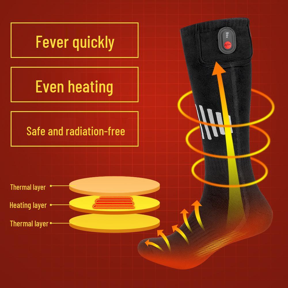 Electric Heated Knee-High Socks for Men & Women – Quick Heat, Winter Warmth for Outdoor Use
