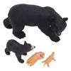 Black Bear Life Cycle Figurines Toy Set Biological Animal Growth Cycle Model Toy for Learning