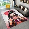 Kamado Nezuko Demon Slayer Anime Area Rug,Carpet Rug for Living Room Children Bedroom Sofa Doormat Decor,Kid Non-slip Floor Mat