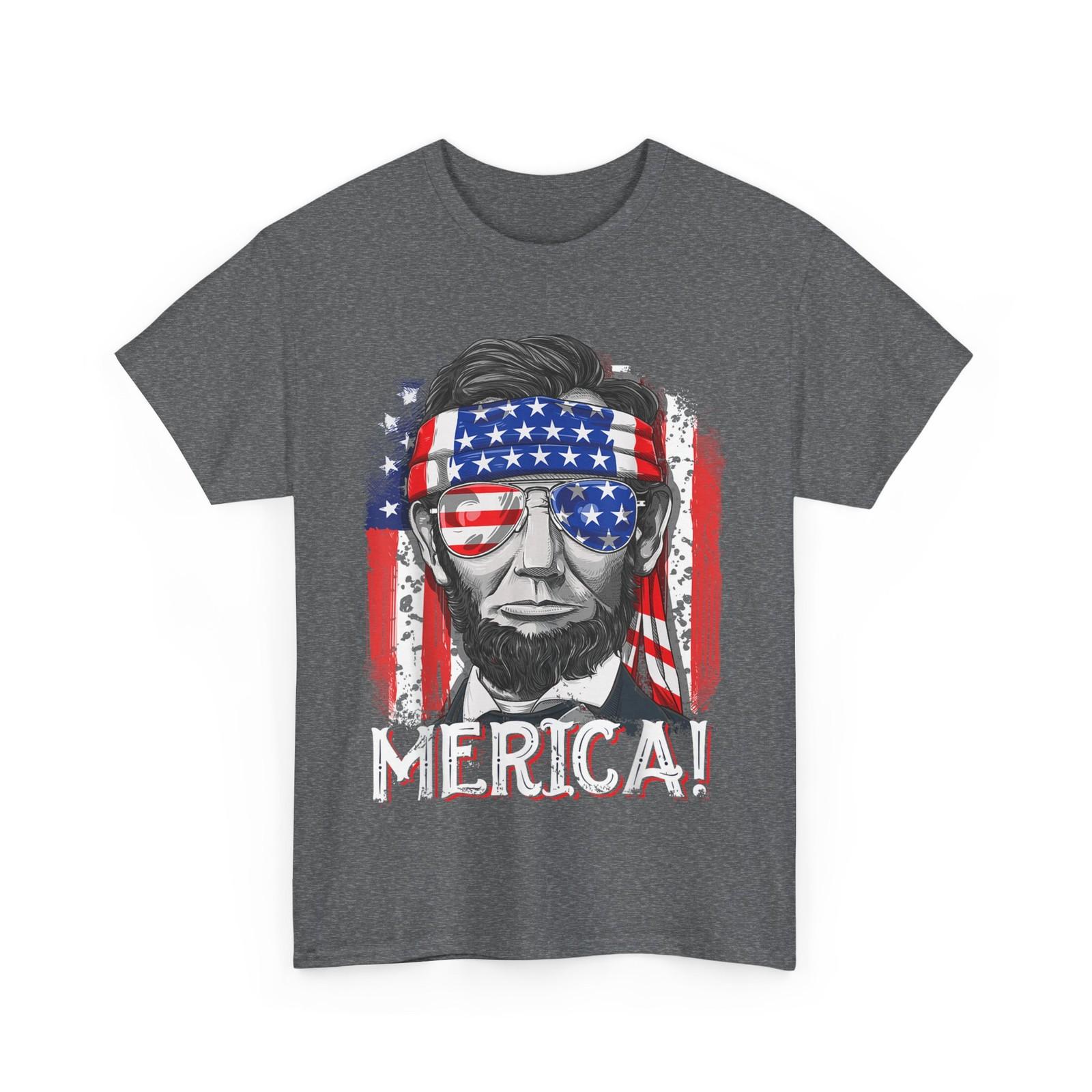 Lincoln 4th of July Merica Shirt, Fourth of July American Flag Patriotic Shirt XXL
