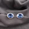 Tanzanite Handmade Gemstone Earrings, 925 Solid Sterling Silver Earrings Dainty Jewelry, Earrings For Engagement Gift