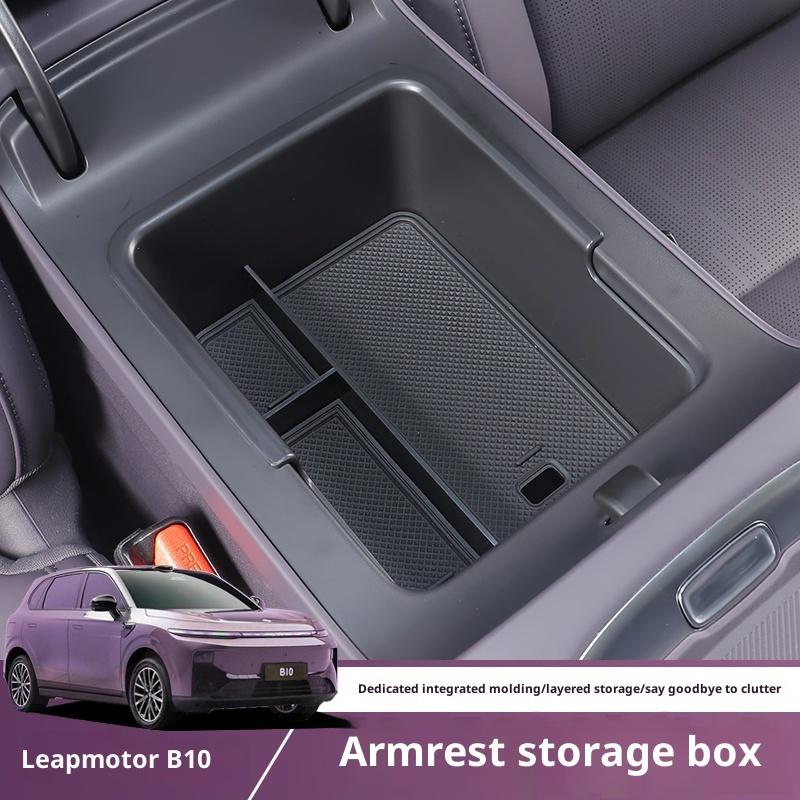 For Leapmotor B10 Armrest Box Storage Box Center Console Organizer Container Leapmotor Car Interior Modification Decoration