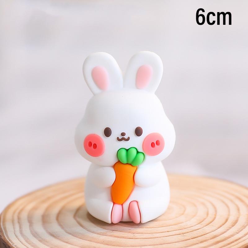 3D Mushroom Carrot Rabbit Cake Topper Jungle Theme Kids 1st Birthday Cake Topper Happy Easter Bunny Cake Decor Baby Shower