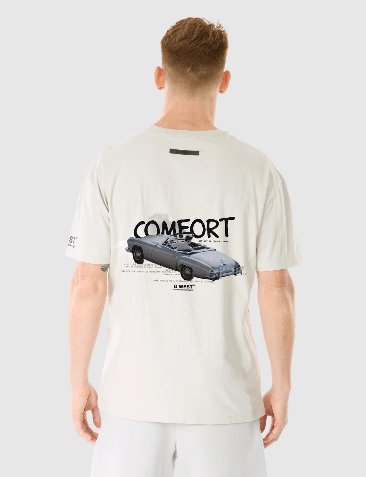 G WEST GEAR REVERSE T-SHIRT - GRAY VIOLET 2XL