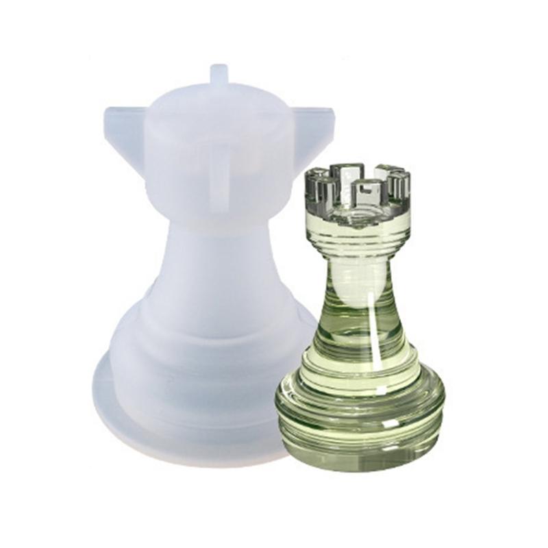 3D mezinárodní šachová figurka Silikonové formy Formy na odlévání epoxidové pryskyřice Nástroje na výrobu šperků pro rodinné společenské stolní hry