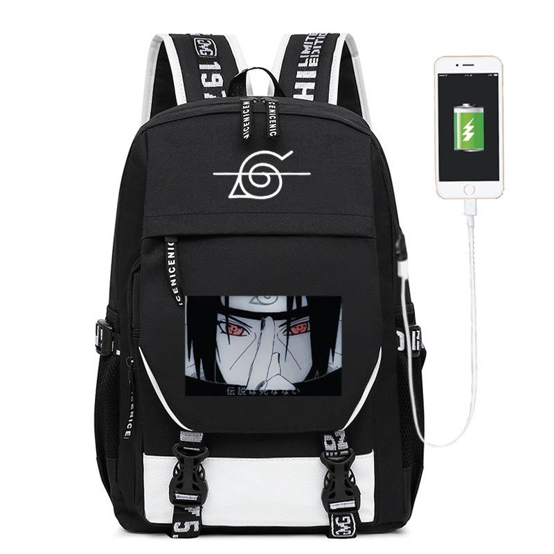 Backpack, Hokage animation print student casual schoolbag with combination lock computer bag