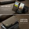 Luxury Retro Cow Leather Phone Wallet Case Book Stand For iPhone 17 16 15 Pro Max Samsung S25 S24 Ultra Redmi Note 14 13 Magnetic Card Slot Flip Cover