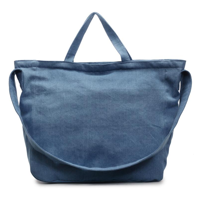Large capacity canvas tote bag literary shoulder bag simple messenger bag
