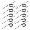 NUOLUX 10-Piece Silver Stainless Steel Torsion Springs for Trash Cans, Bucket Lids, and Can Lids, 10mm Outer Diameter