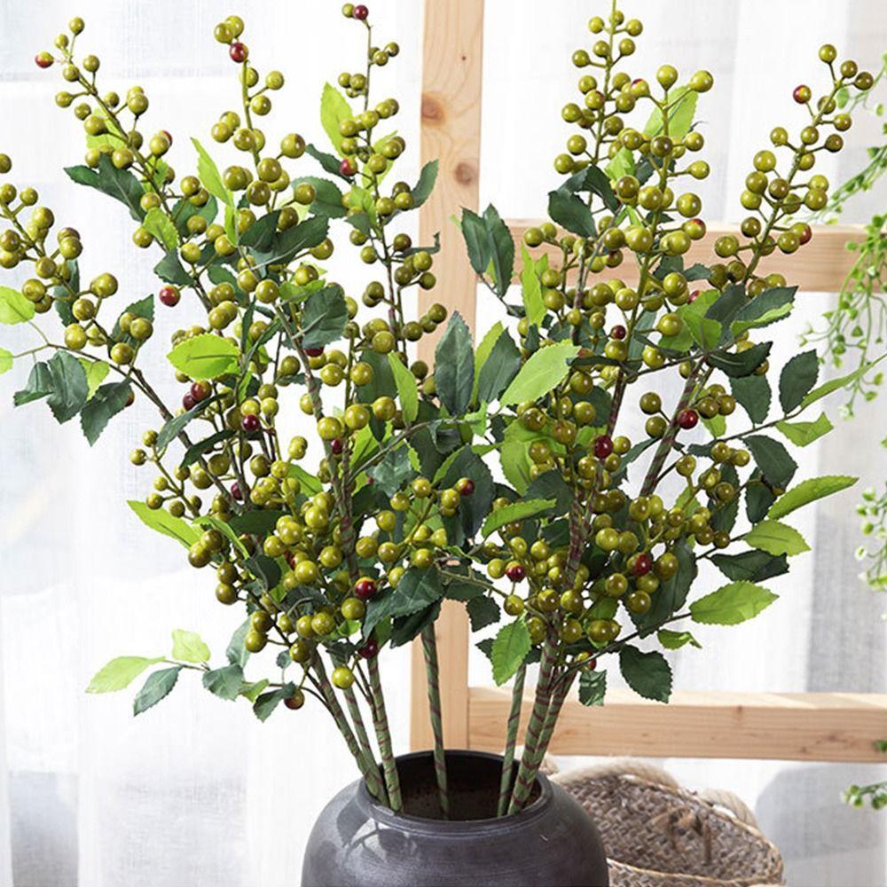 Multicolor Christmas Berry Branches 70cm Simulation Red Berries  For Christmas