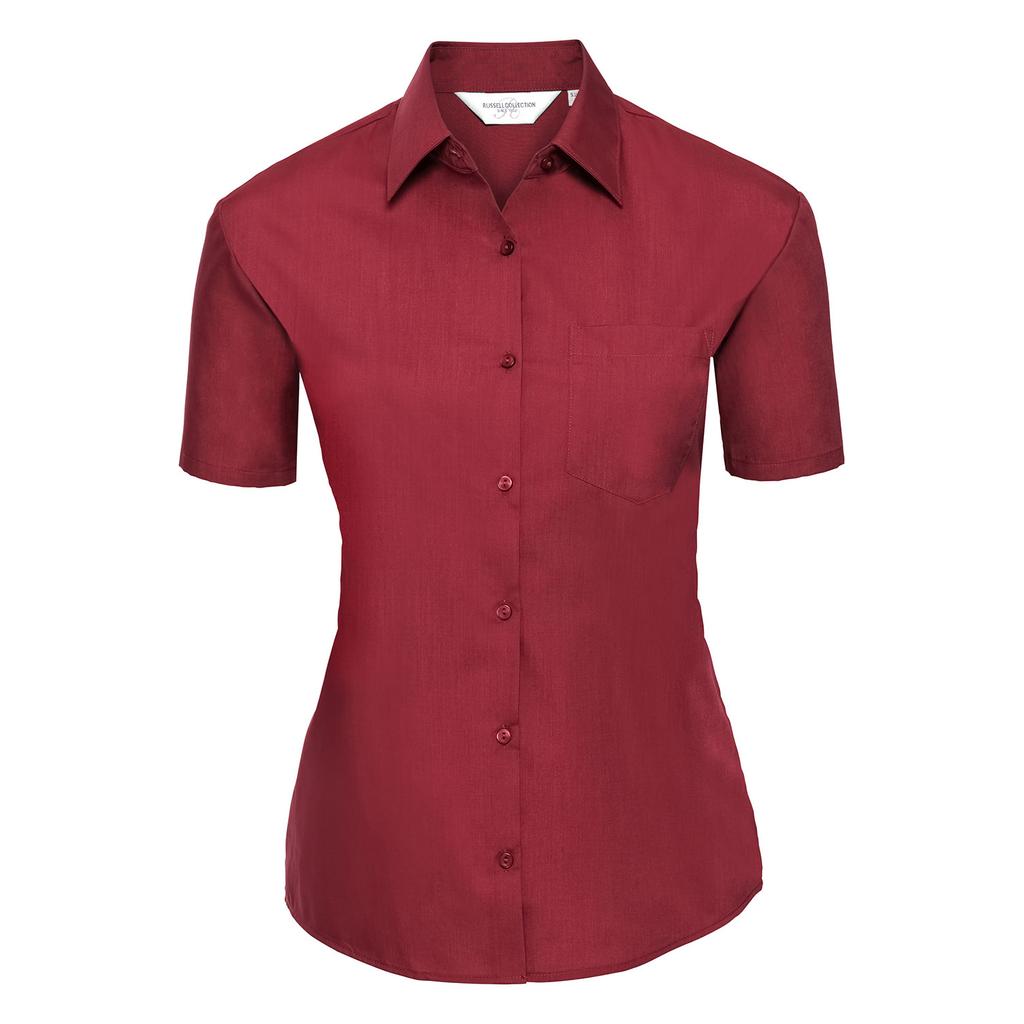 Russell Collection Womens/Ladies Poplin Shirt