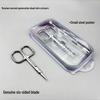 Stainless Steel Russian-Style Cuticle Nippers with Curved Tip & Pusher