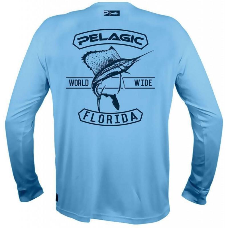 Mens Quick-Dry Fishing Shirt Long Sleeve UV Protection Outdoor Performance T-Shirt Breathable Round Neck
