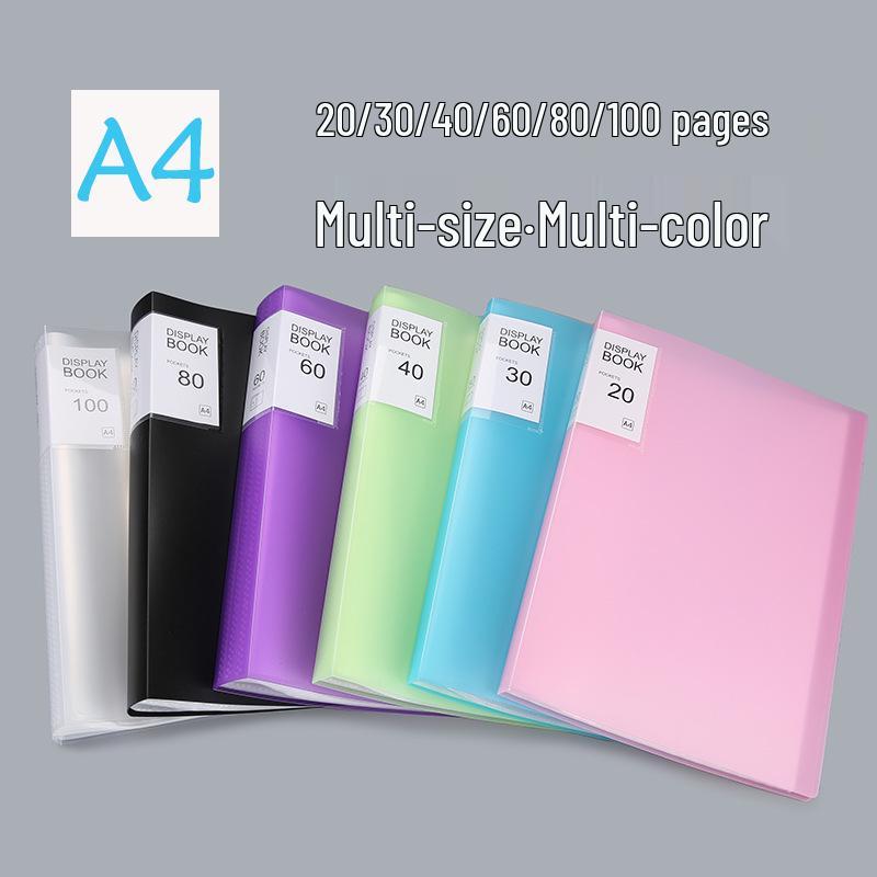 A4 Transparent Multi-Layer Document Holder Ring Binder for Students
