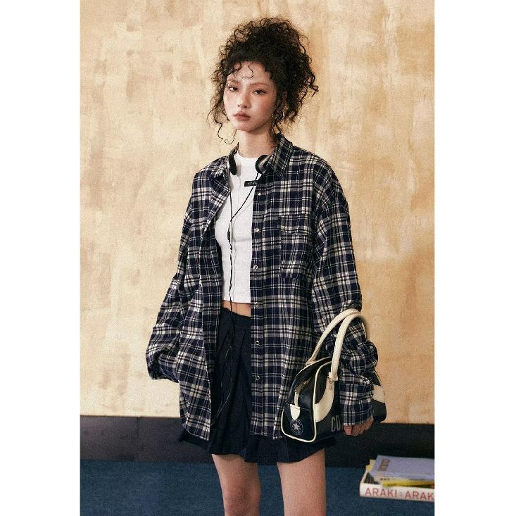 2024 Letter Long Sleeve Shirt Japanese Hong Kong Style Ins Loose Shirt Boys Summer Trendy Versatile Casual Coat