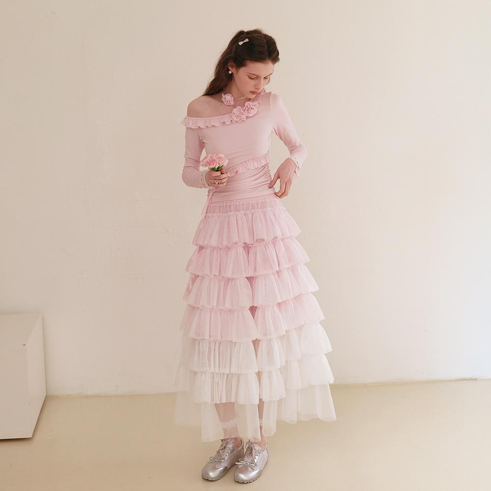 Ceme Adu Cest_Gradient Layered Skirt