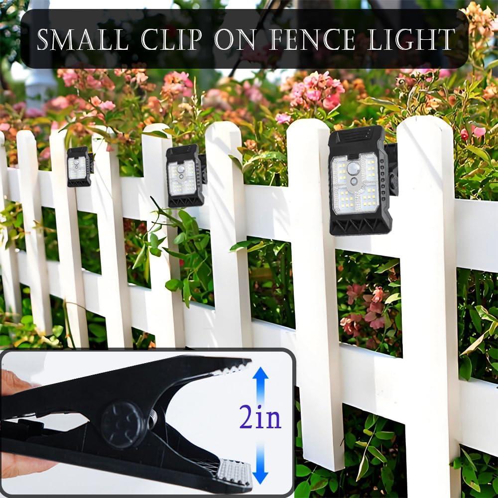 1/2pcs Outdoor LED Solar Clip Light Portable Waterproof Body Sensor Lamp Courtyard Garden Lamp Patio Home Camping Wall Lights
