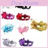 Elegant Lace Masquerade Mask With Rhinestone Flower Accents For Women's Halloween Costume Props