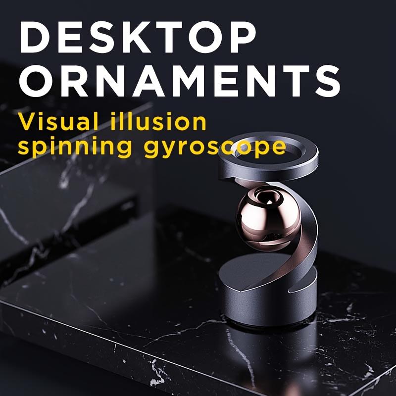 Elegant Gyroscope Desk Toy - Aluminum Alloy, Non- Levitating, Finger Rotation Desktop Ornament for Office Decor
