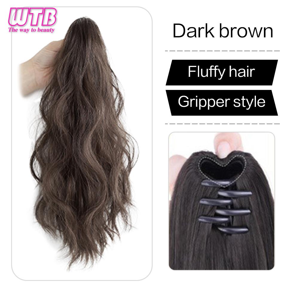 WYB syntetisk hestehaleparykk Høy hestehale for kvinner Liten fangende klips Kort krøllete syntetisk hår Lunt naturlig falskt hår