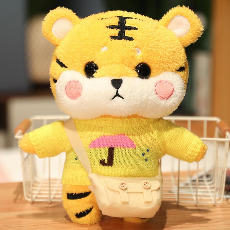 Tiger Year Mascot Doll Tiger Doll Plush Toy Small New Year Gift Doll Cute Girl