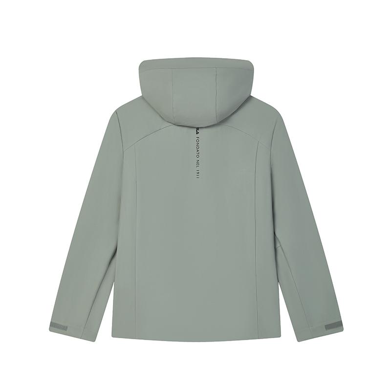 Fila Minimalist Hooded Jacket Men Jacket Gray Green F11M513704FGN