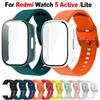 22mm Silikonarmband + PC-Gehäuse für Xiaomi Redmi Watch 5 Active 5 Lite Smartwatch Armband PC-Gehäuse für Redmi Watch 5 Active Lite