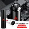 Center Hub Cap 500ml Stainless Steel Car Emblem Intelligent Temperature Cup for Mitsubishi Lancer Pajero Sport Ex Evo ASX L200