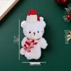Christmas Blush Bear Plush Keyring with Scarf - Cute One-Piece Bag Charm Toy Gift