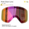 2023 New Double Layer Magnetic Ski Goggles Polarized Lens Skiing Anti-fog UV400 Snowboard Goggles Men Women Ski Glasses Eyewear