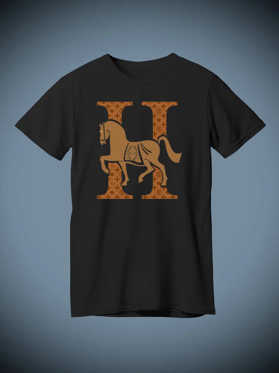 Cotton photo print T-shirt 3XL
