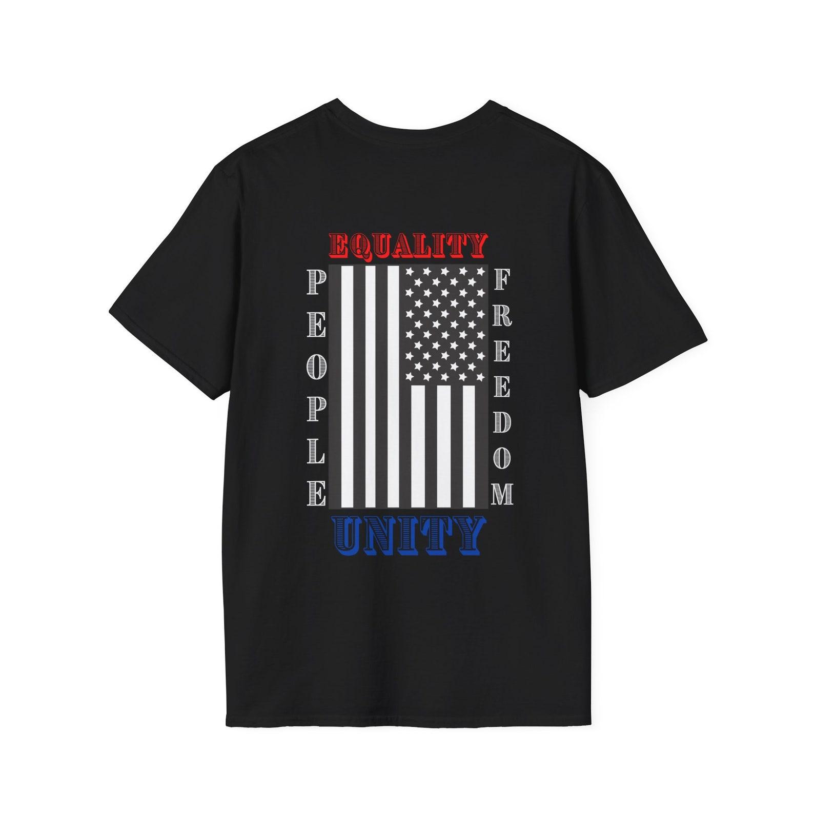 American Pride T-Shirt: Equality, Freedom, Unity - Patriotic Tee 3XL
