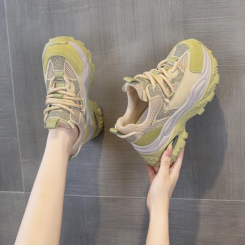 Autumn New Height Increase Casual Fashion Versatile Sports Hot Diamond Red Women's Shoes Platform Shoes