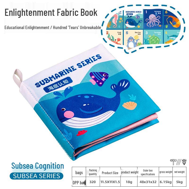 Tear-Resistant Chewable Baby Cloth Book Set for 6 Month Olds - Educational Toy