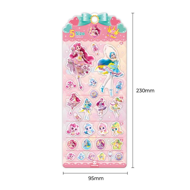 Made In Korea, KC Certified-  Princess Catch! Teenieping Areumping 5-Size Sticker (6 Options)