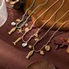 Colorful Rope Pendant Necklace: Butterfly, Turtle, Starfish, Elephant, & Shell Charms with Pearls & Chili Accents - Summer DIY Collection