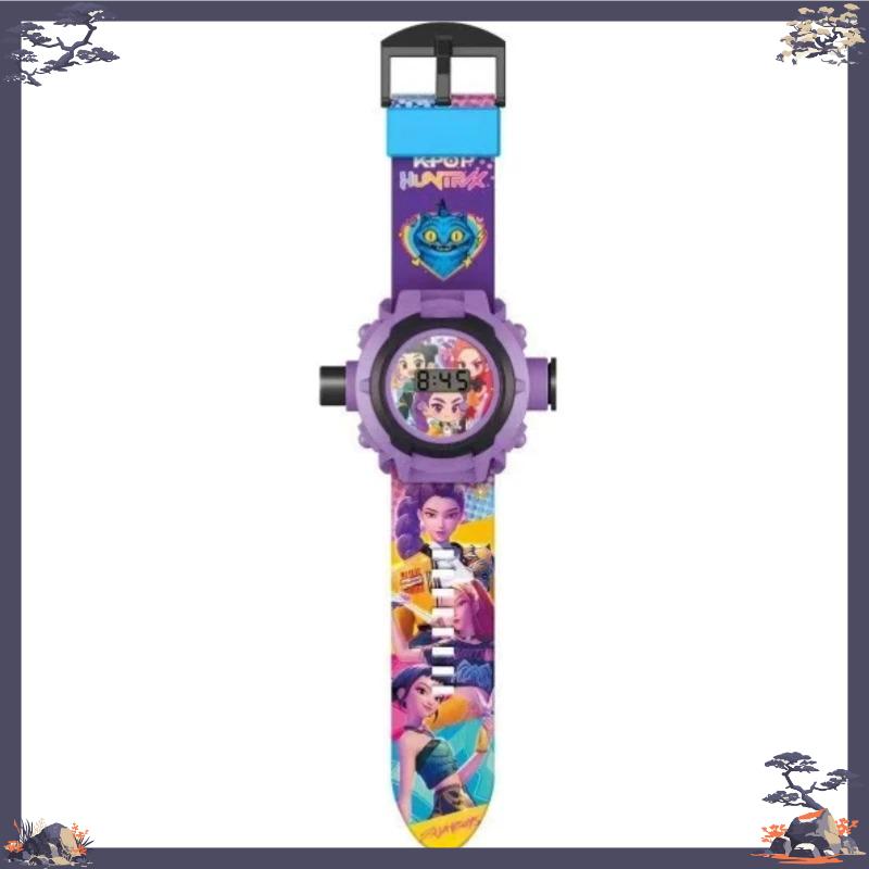 Peripheral children's projector lightweight watch K-POP demon hunter electronic multifunctional wristband toy birthday gift