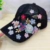 Breathable Mesh Baseball Hat Flower Decor Outdoor Sun Hat Floral Lace Baseball Cap  For Women Girls