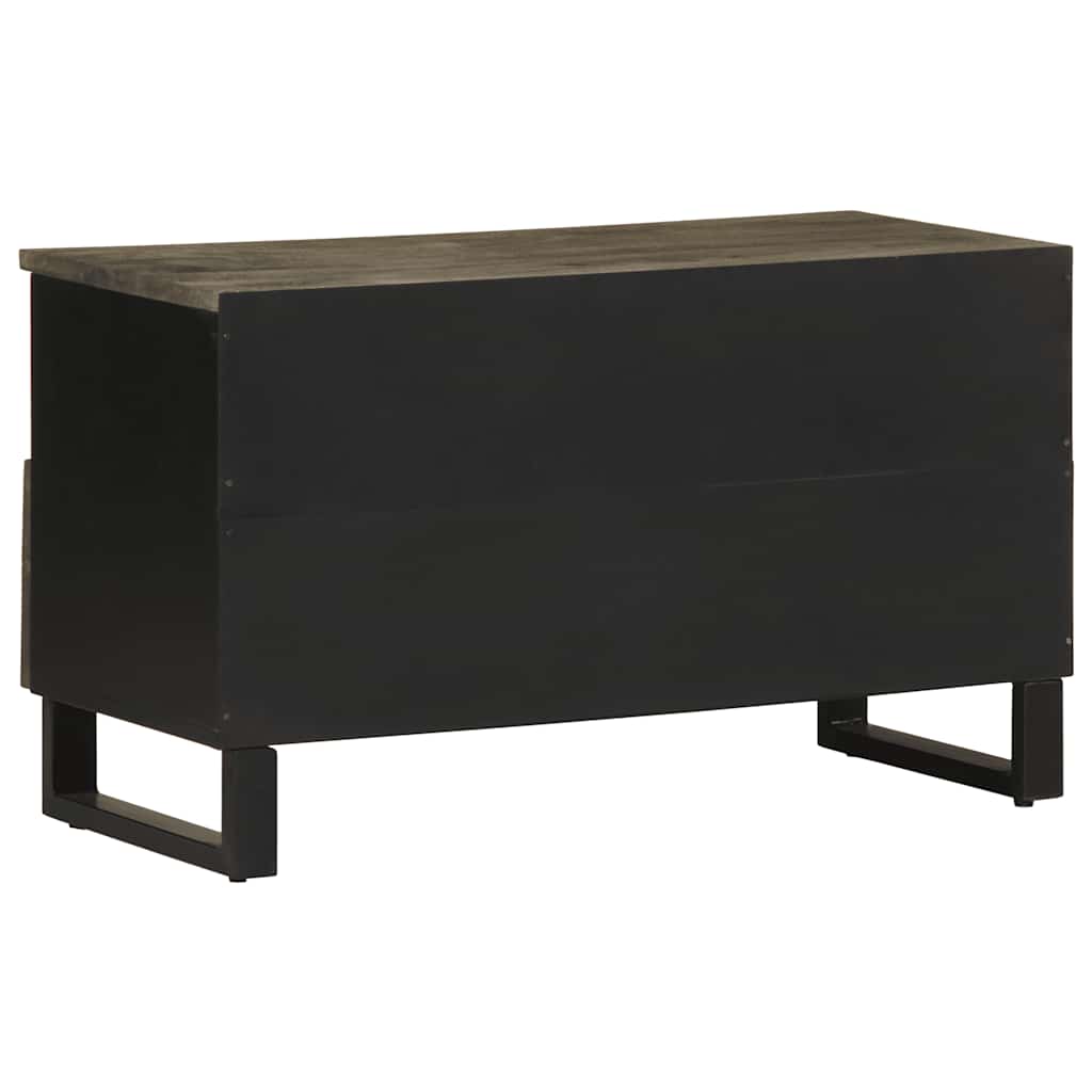 Vidaxl TV Cabinet, Black, 80X33X46 Cm, Solid Mango Wood
