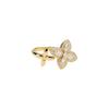 Elegant Zirconia Flower Open Ring - French Style, High-End Luxury Jewelry for Women