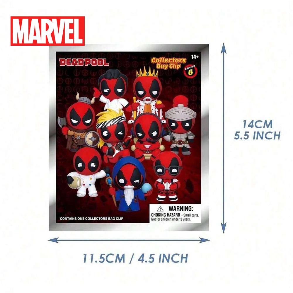 1PC Marvel Officially Licensed Deadpool 3D Figurine Blind Box Bag Clip Anime Figure High Quality Keychain Anime Collector Backpack Kering