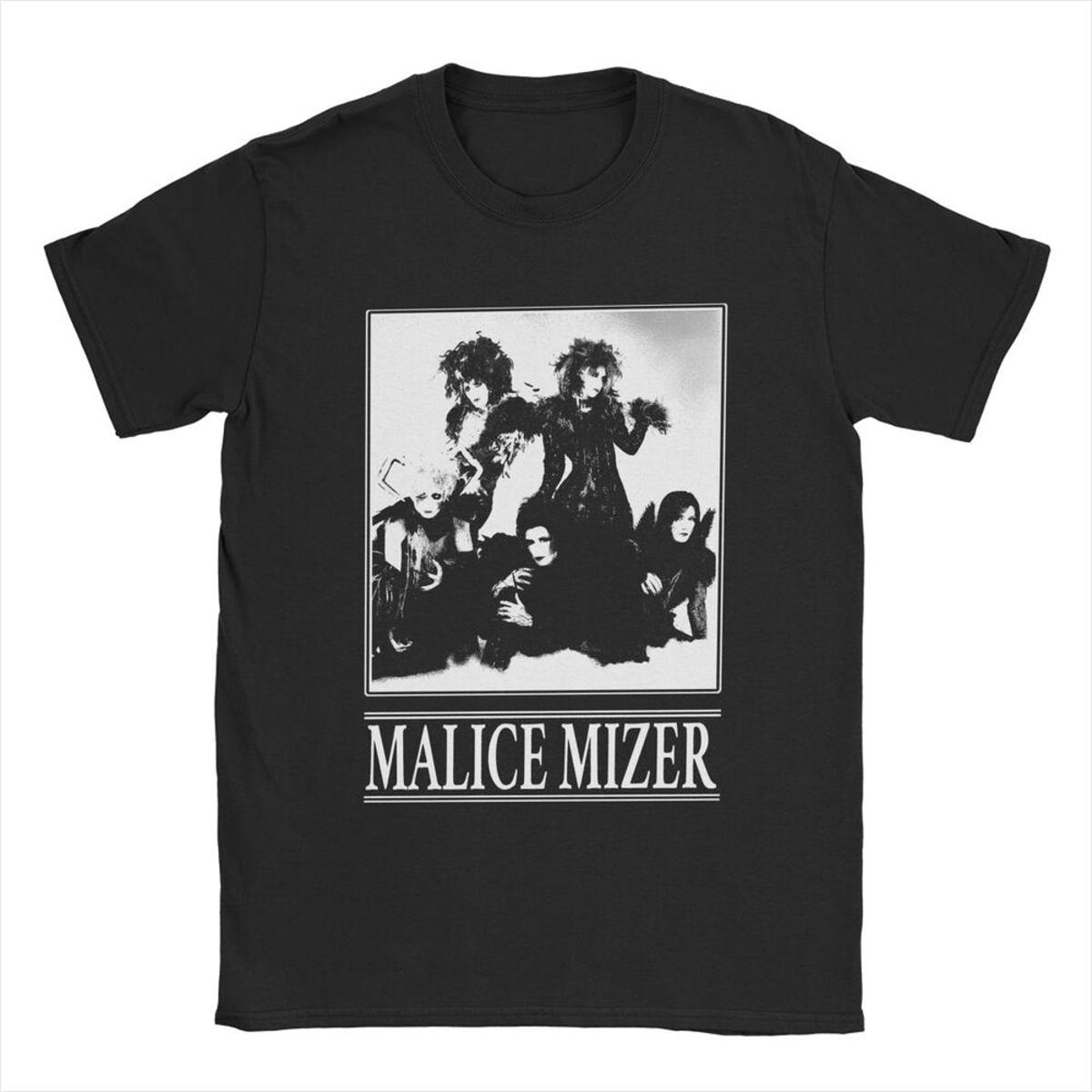 

Футболки Malice Mizer Band Singer Чоловічі 100% вінтажні футболки з круглим вирізом, рок-музиканти, футболки з короткими рукавами, товари 4XL 5XL 6XL XXXXXL