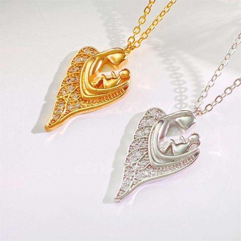 Unique Fashion Pendant Necklace Women's Mother Child Embrace Love Pendant Necklace for Daily Wear Dates Parties