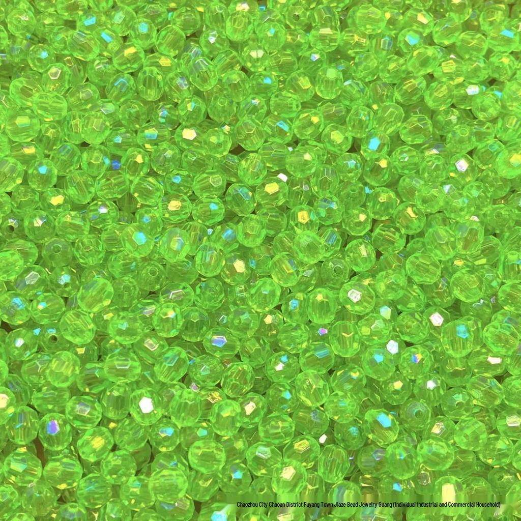 Acrylic AB Color Crystal Beads: Straight Hole Transparent Beads for DIY Phone Chains, Necklaces, and Decorations.