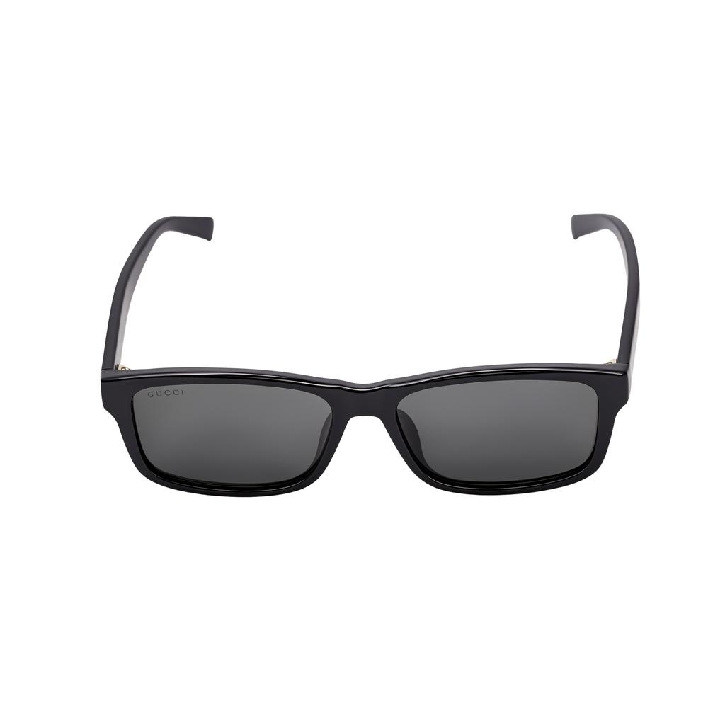 Gucci Logo Seiteninjektion Quadratische Sonnenbrille Herren Sonnenbrille Schwarz GG1986SA001