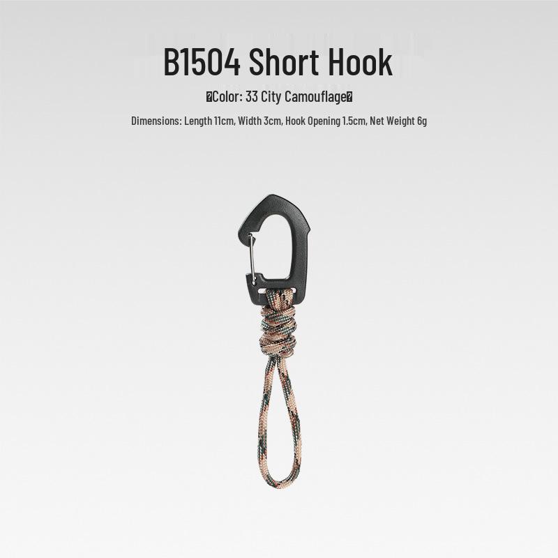 Sju-strängad Paracord Nyckelring Lanyard: Anti-förlust, Utomhuscamping, Multifunktionell med Karbinhake & Snabbspänne.