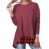 Damen Europäisch Amerikanisch Frühling Herbst Neuer Stil Hoodie Einfarbig Rundhalsausschnitt Langarm Pullover Lässig Vielseitiges Oberteil